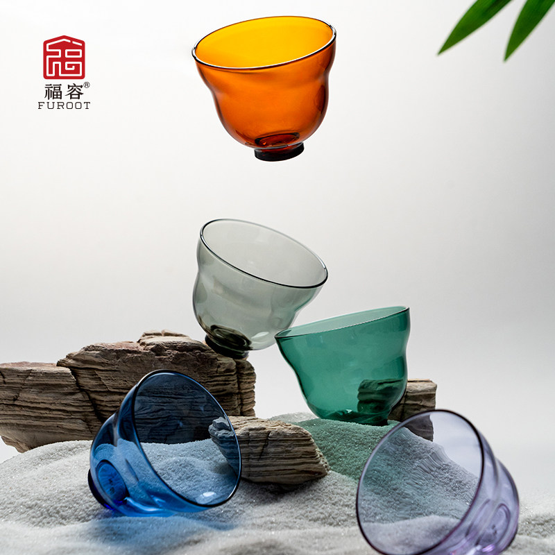 福容福禄杯品茗杯创意小茶杯硼硅杯功夫茶具