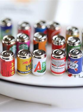 迷你仿真拉罐饮料啤酒瓶子实心装饰小摆件可乐汽水瓶罐装酒水咖啡