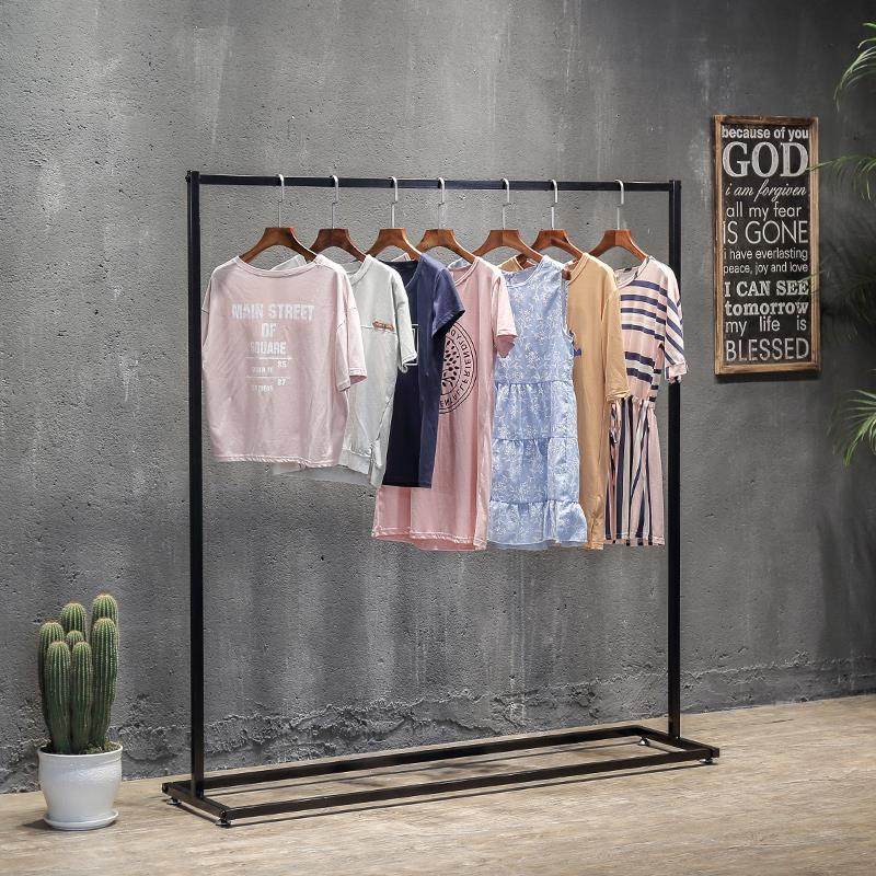 服装店衣架展示架服装架衣架落地服装货架铁艺挂衣架衣帽架侧挂架