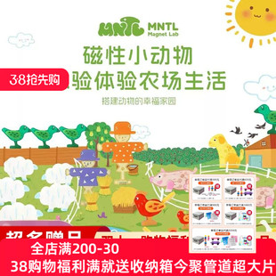 MNTL今聚彩窗磁力片儿童益智拼塔玩具早教磁力片补充装积木动物