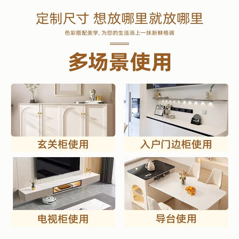 侘寂线条餐边柜垫防水防油茶几台布玄关边柜电视机柜长条耐磨桌布