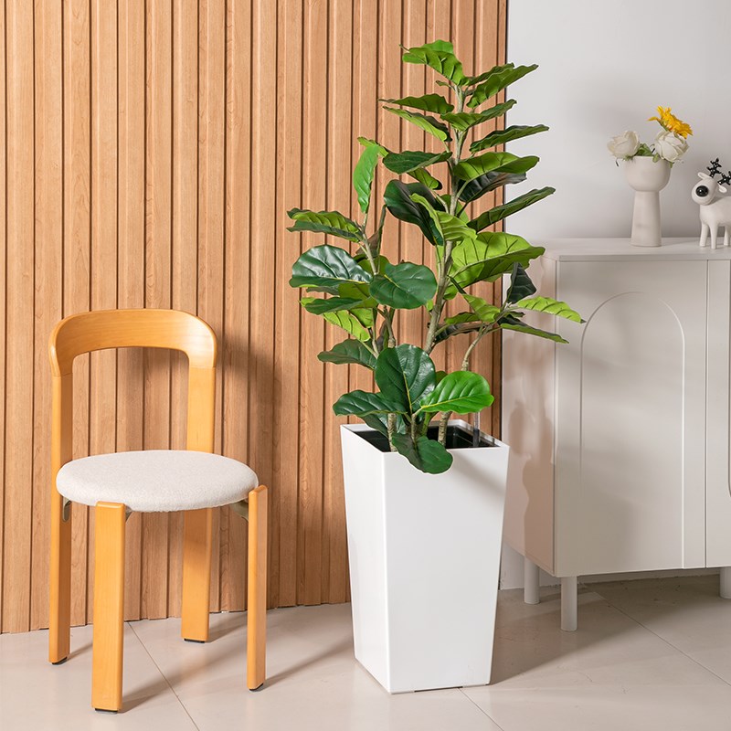 家用大花盆白色加厚自吸水客厅大绿植百合竹幸福树龙血树专用花盆