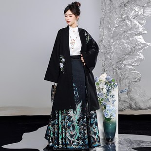 国风马面裙明制汉服春夏季女款新中式古装日常仙气半身裙绝美套装