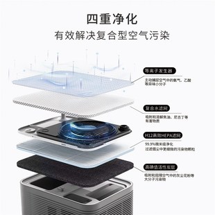 浦尔乐智能烟灰缸空气净化器防灰飞加湿除味高级感轻奢创意礼品