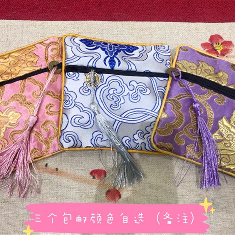 古筝指甲 收纳包 中国风手工绣花荷包