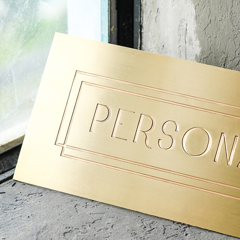 广告牌招牌铜牌酒店门牌黄铜拉丝抛光门头展示牌迎宾指示牌门面