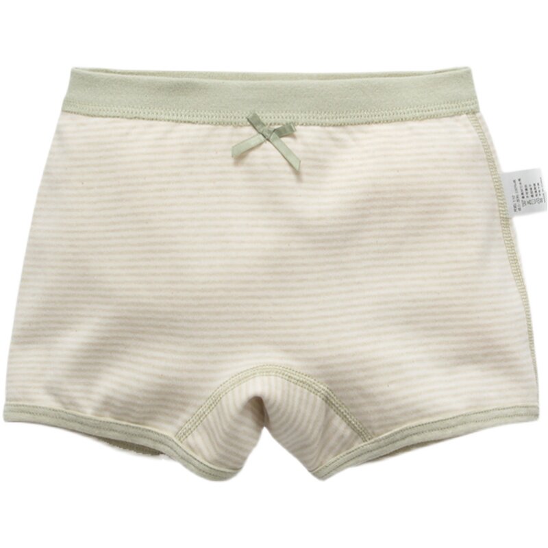 内裤彩棉A类儿童平三角短裤纯全宝宝中大少女全无骨四角女孩底裤