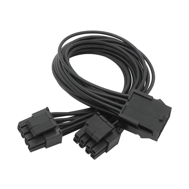 台式电脑主板CPU8pin转8+4pin电源双路供电转接线8p转8+4孔12供电