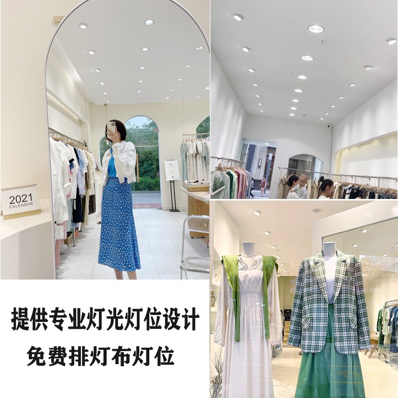 服装店专用LED筒灯4寸6寸天花灯超亮桶灯嵌入式COB高显防眩补光灯