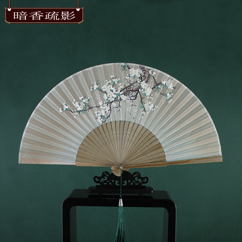 木木夕扇子折扇女式中国风古风古典折扇日式工艺扇樱花折叠小扇子