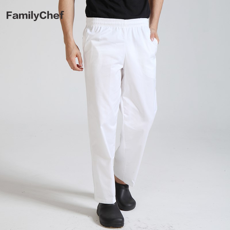 厨师工作裤秋冬装酒店餐厅厨房服务员制服裤子松紧腰男厨师工作服