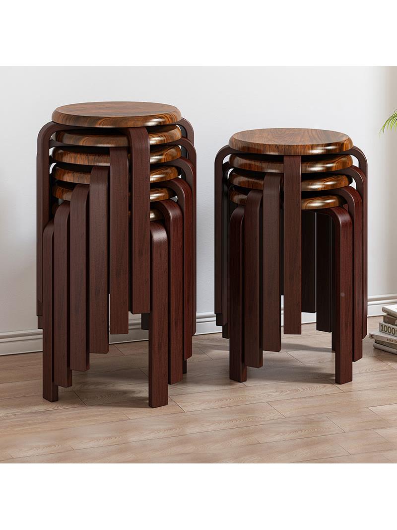 实木椅子可叠放餐椅家用餐桌凳子靠背2024新款餐凳餐桌椅木椅子