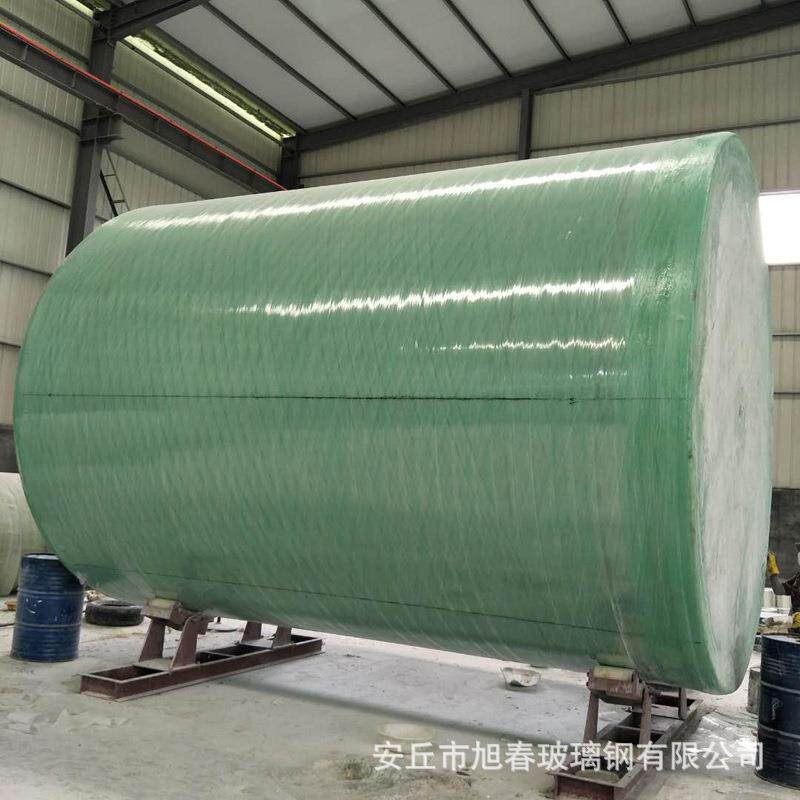 玻璃钢罐水处理卧式液体盐酸储罐耐腐蚀化工容器罐10立方罐