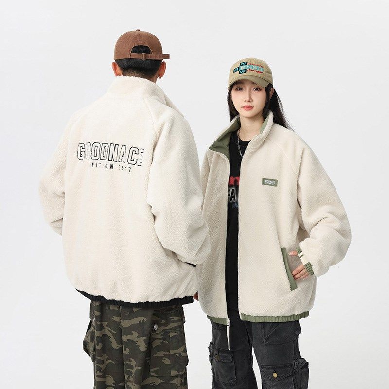 迈特优加厚仿羊羔绒棉衣男女冬季新款加绒保暖百搭夹克棉服外套,男装,秀禾服,淘宝优惠券,粉丝福利购,淘宝优惠卷