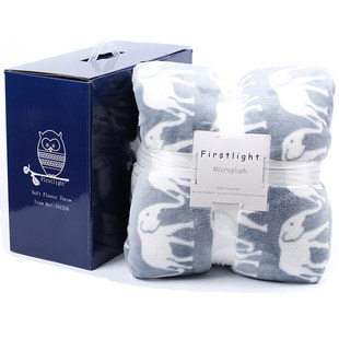 毛毯礼品礼盒装送礼小被子双层冬季单人办公室珊瑚绒午休午睡毯子