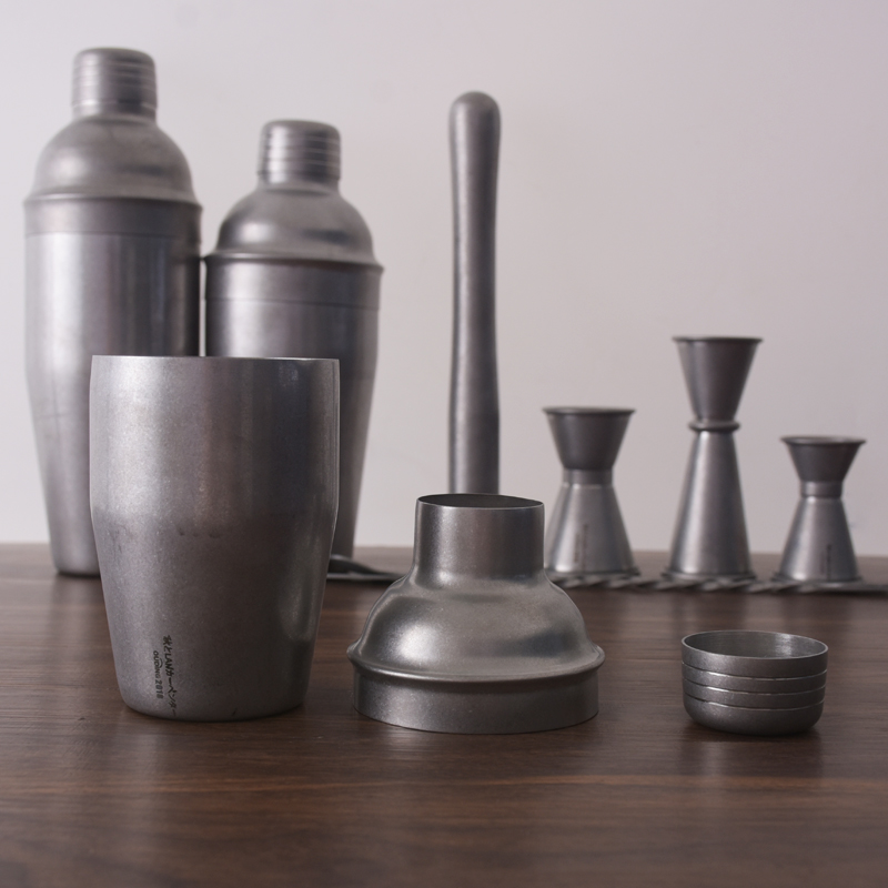 工业风复古 不锈钢雪克杯鸡尾酒量杯盎司杯调酒摇酒壶吧勺碎冰锤