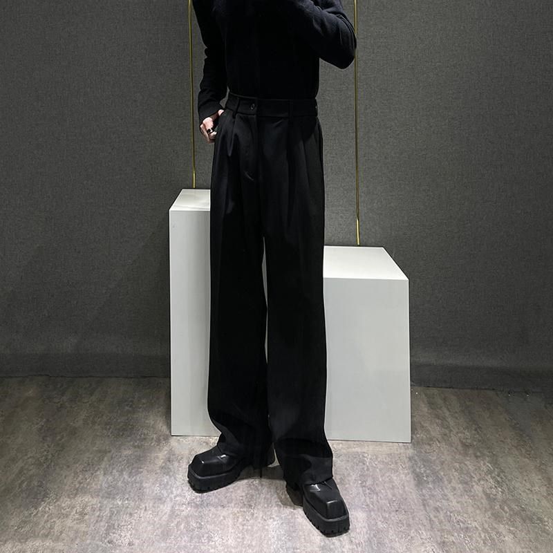 2025新品春秋季小众垫肩短款小西装套装男百搭简约休闲高级感裤子