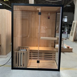 家用桑拿房汗蒸房商用别墅芬兰桑拿浴房铁杉木香柏木干蒸房定制