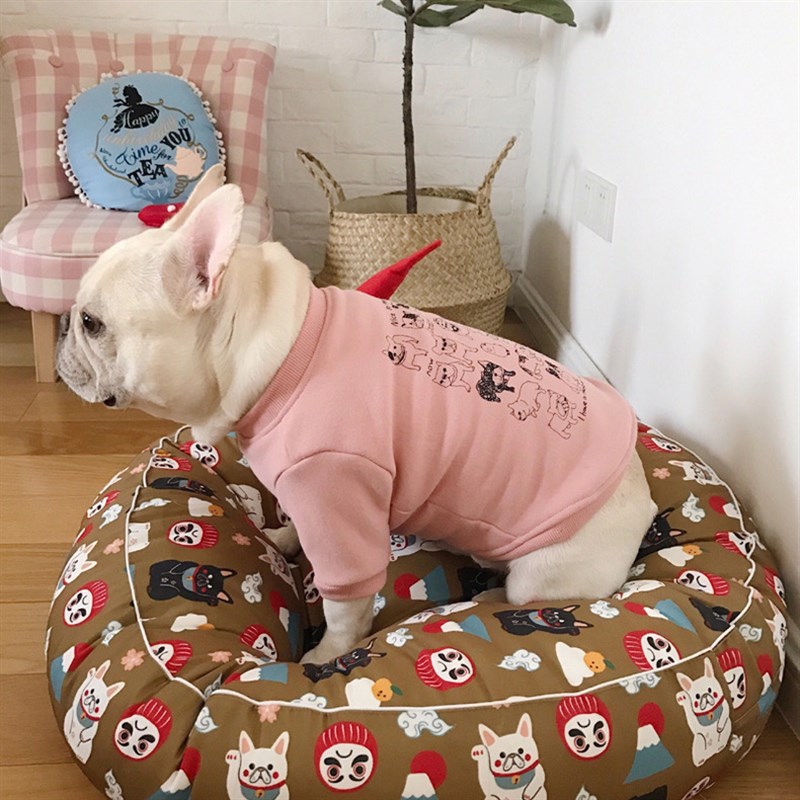 秋冬款宠物狗狗法斗衣服加绒保暖恶霸泰迪巴哥斗牛柯基衣服防掉毛