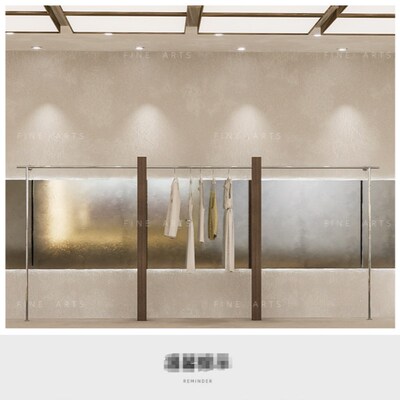 服装店展示架上墙童装店挂衣杆墙壁胡桃色实木落地衣架女装店货架