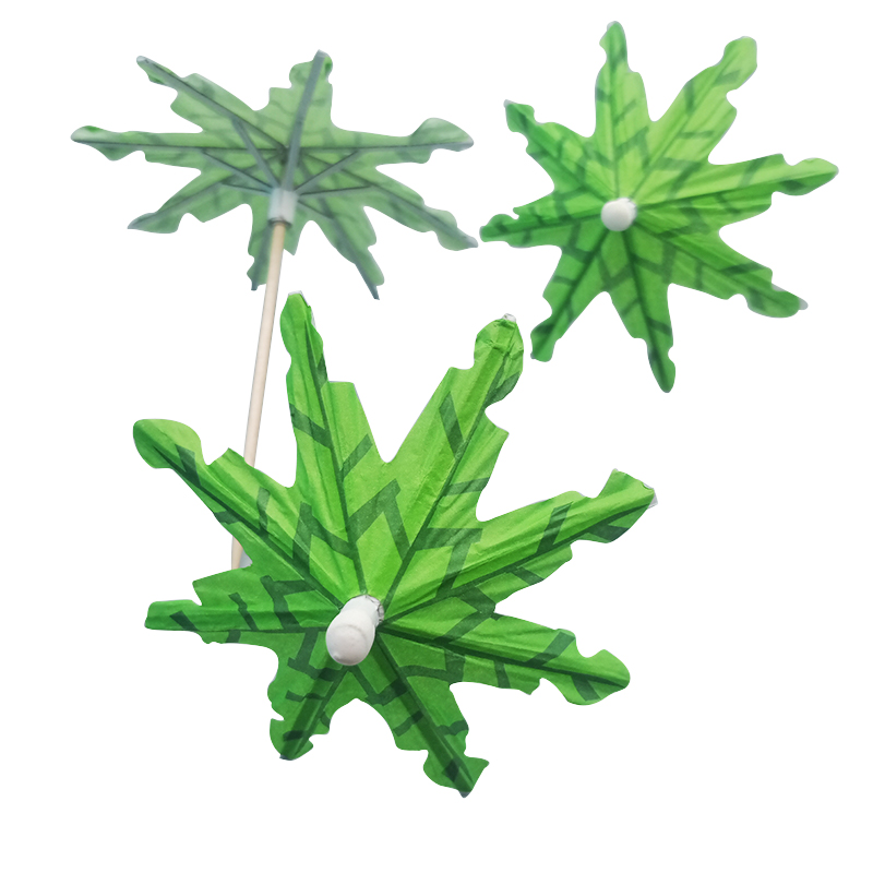 一次性水果签牙签鸡尾酒果盘装饰点心甜品糕点插牌插件伞签椰树签