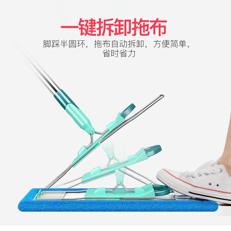 王太木地板懒人免手洗平板拖把桶万向旋转家用平板拖布自拧水拖把