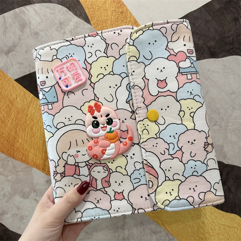 高颜值产检资料册孕妈孕检a4a5活页收纳册可爱布艺折叠报告档案册