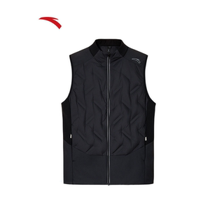 安踏跑步轻量羽绒运动马甲男冬季新款立领加厚夹克外套152545606