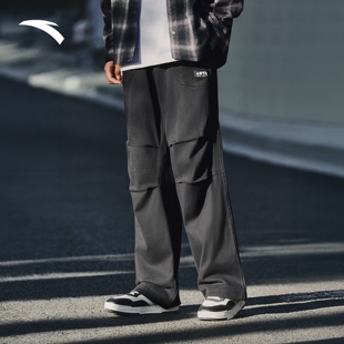 新款 男女冬季 宽松阔腿裤 直筒工装 子172548503N 安踏美式 裤 休闲长裤