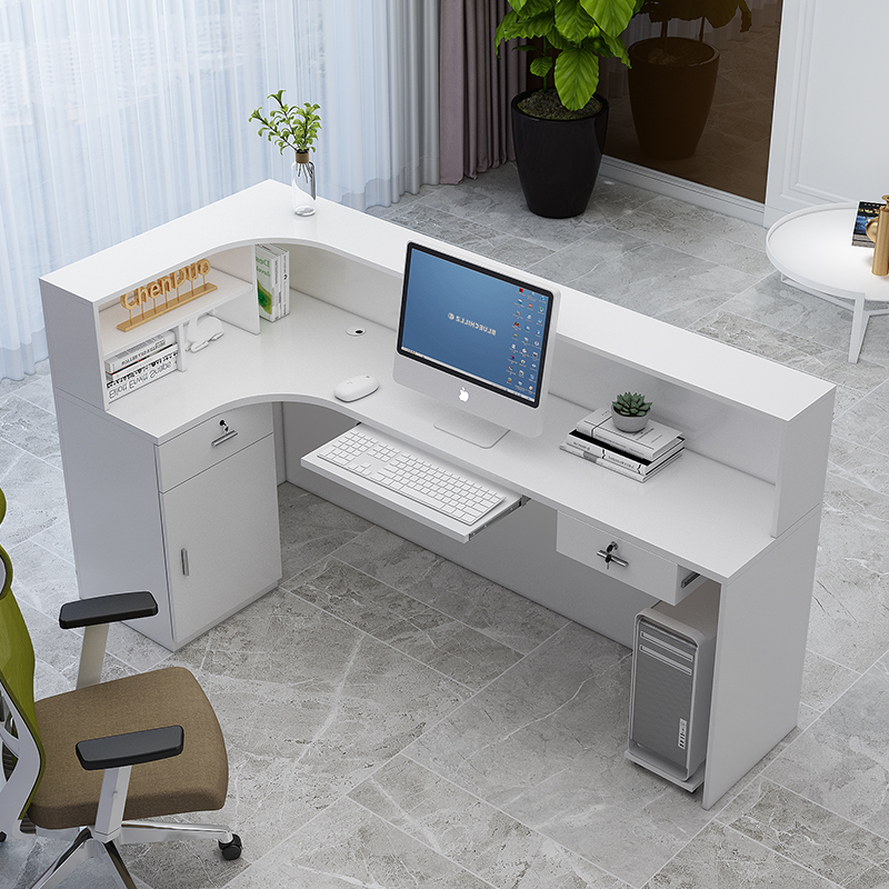 收银台小型简约转角吧台桌子商用店铺柜台饭店餐饮店服装店接待台