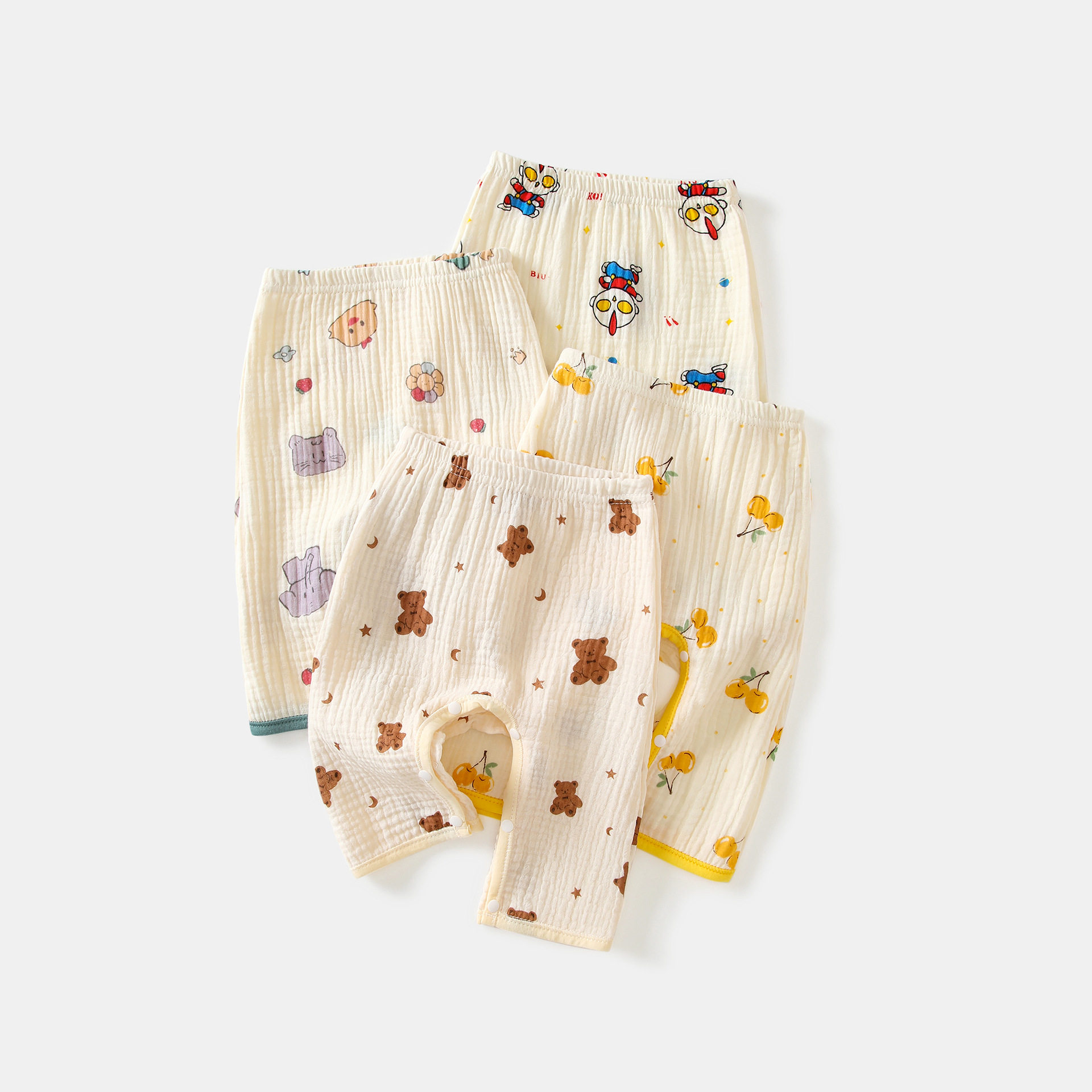 宝宝纱布裤子 纯棉夏季薄款按扣长裤新生婴儿大PP裤儿童防蚊裤a类,童装/婴儿装/亲子装,家居裤/睡裤,淘宝优惠券,粉丝福利购,淘宝优惠卷