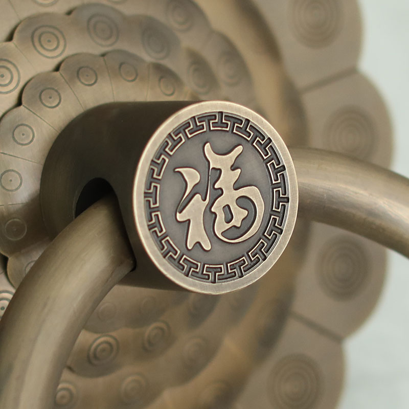 中式仿古大门拉手纯铜门环复古门把手实心拉环老式木大门铜配件