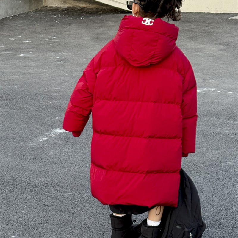 韩国童装儿童羽绒服中长款过膝加厚冬装男童女童宝宝学生洋气外套