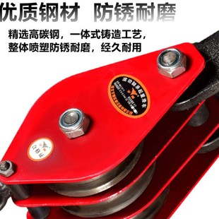 国标起重滑车滑轮组吊环滑车两轮多双轮滑车吊钩多轮滑车起重工具
