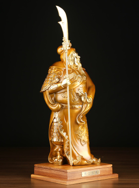 纯铜关公像铜像关二爷武财神家居关羽办公室摆件公司乔迁开业礼品