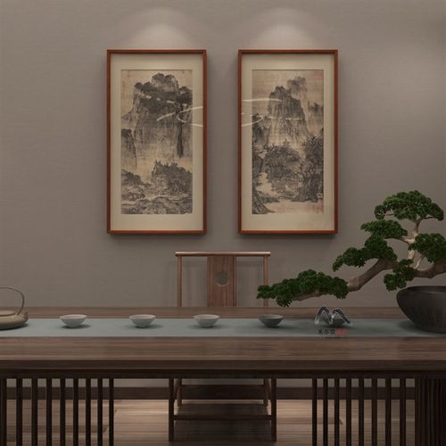 米亦堂x溪山行旅图 新中式水墨山水国画客厅书房茶室餐厅玄关挂画