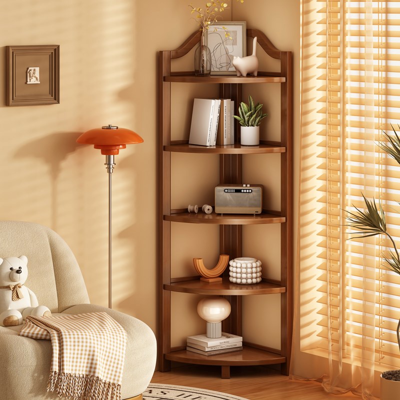 转角置物架墙角客厅角落墙边三角落地收纳柜子卧室床头多层小窄柜