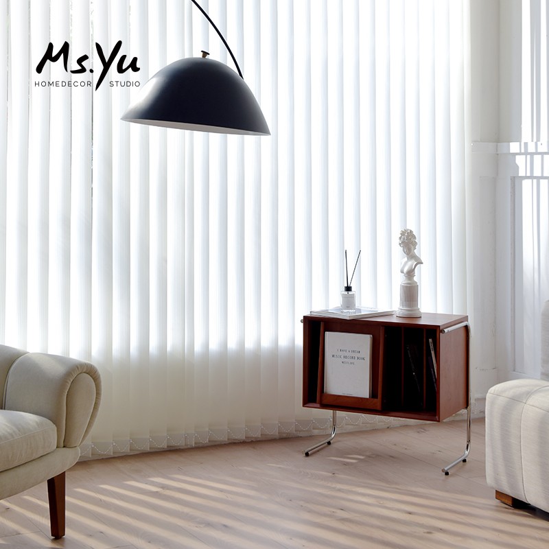 垂直帘竖百叶手动拉珠轨道窗帘光影梦幻帘百叶客厅卧室帘 喻小姐