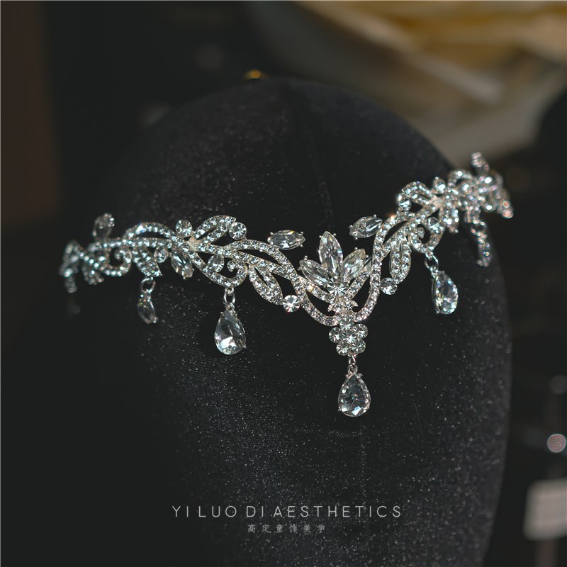 气质小众儿童公主额头链发饰女童女孩演出表演舞蹈造型礼服头饰品