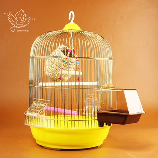 欧式观赏笼玄凤虎皮牡丹文鸟鸟笼子八哥鹩哥金属装饰鹦鹉笼繁殖笼