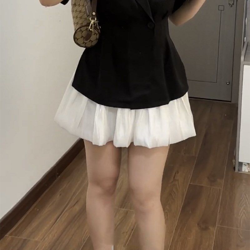 微胖MM御姐西装裙两件套女夏季短袖外套气质收腰显瘦遮肚蓬蓬裙子,女装/女士精品,大码套装,淘宝优惠券,粉丝福利购,淘宝优惠卷