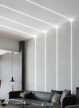 led嵌入式灯槽u型铝合金线20050不带边黑色线性形型灯带20085预埋