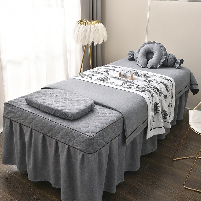 美容床罩四件套美容床床单轻奢高级新款床罩美容院四季通用可定做,床上用品,床罩,淘宝优惠券,粉丝福利购,淘宝优惠卷