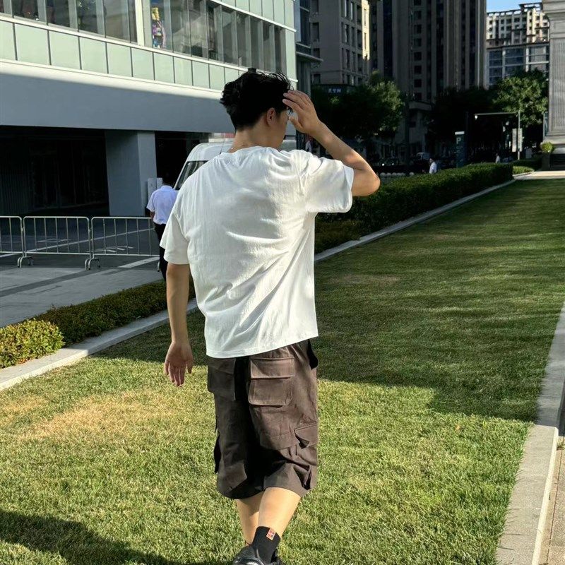 CHOKPOINT 夏季新款廓形立体口袋拼接假两件七分裤工装短裤男,男装,短裤,淘宝优惠券,粉丝福利购,淘宝优惠卷