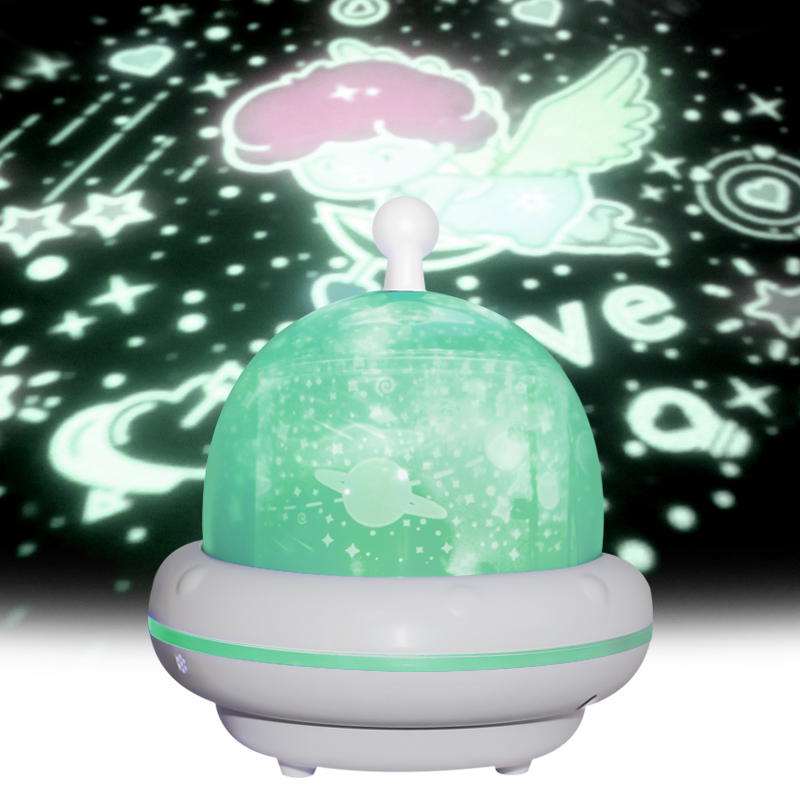 儿童生日礼物遥控旋转投影灯夜间睡眠音乐氛围小夜灯海洋星空灯
