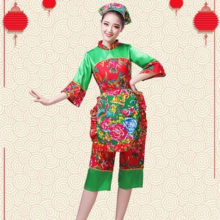 腰鼓打鼓服演出服女男中国风喜庆水鼓民族舞蹈服秧歌舞龙舞狮服装