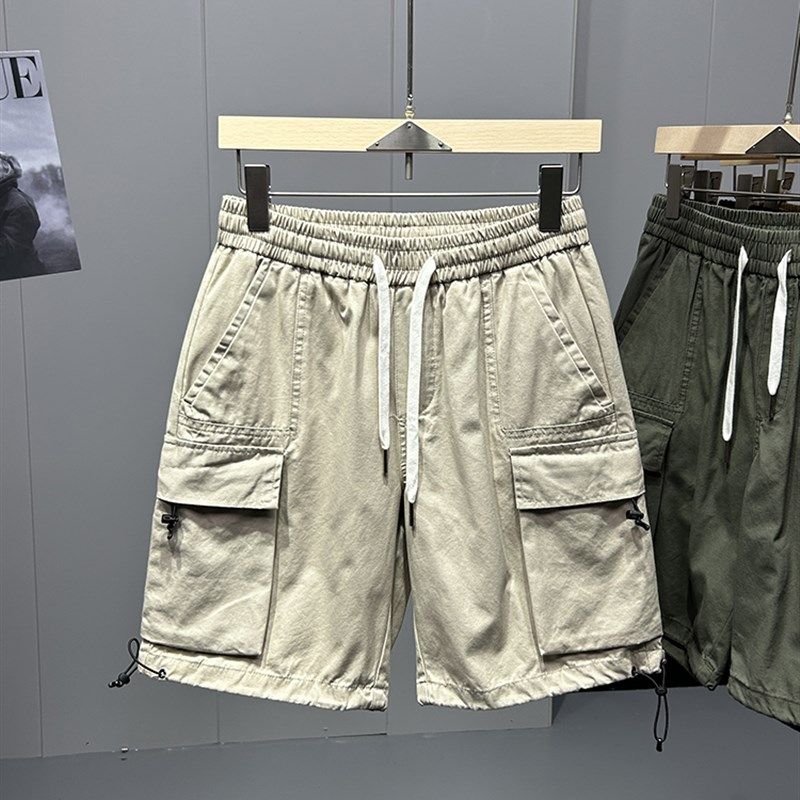 挺阔有型美式休闲复古全棉沙卡工装短裤多口袋宽松直筒男士五分裤,男装,短裤,淘宝优惠券,粉丝福利购,淘宝优惠卷