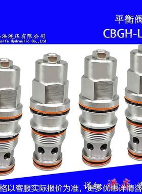 挖机平衡阀CBGA插孔T-17A控制超越负载工况机械件液压螺纹插装阀