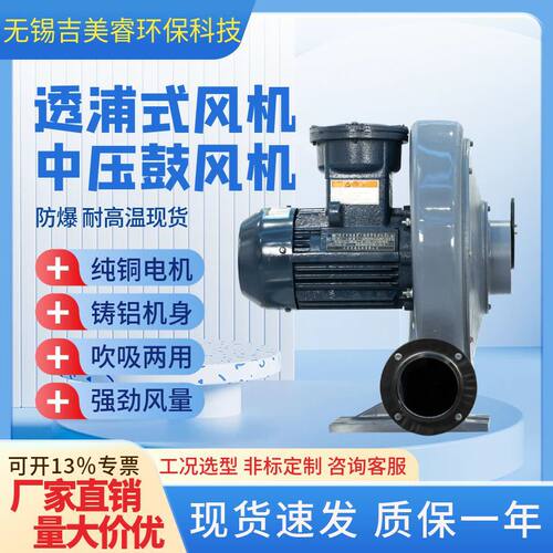 气体粉尘煤安防爆BT4 CT4 21区透浦式离心蜗壳中压鼓风机送风除尘