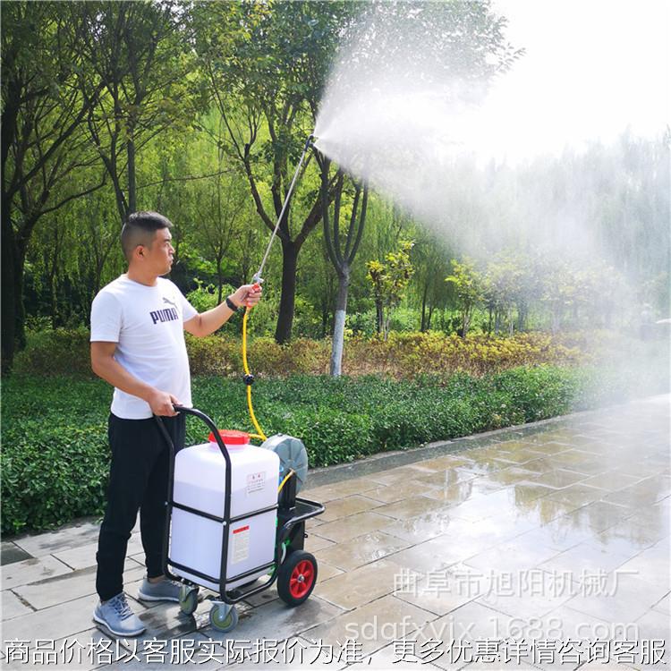 60升电动推车打药机小区绿化杀虫灭蚊喷雾器0米自动卷管喷洒机